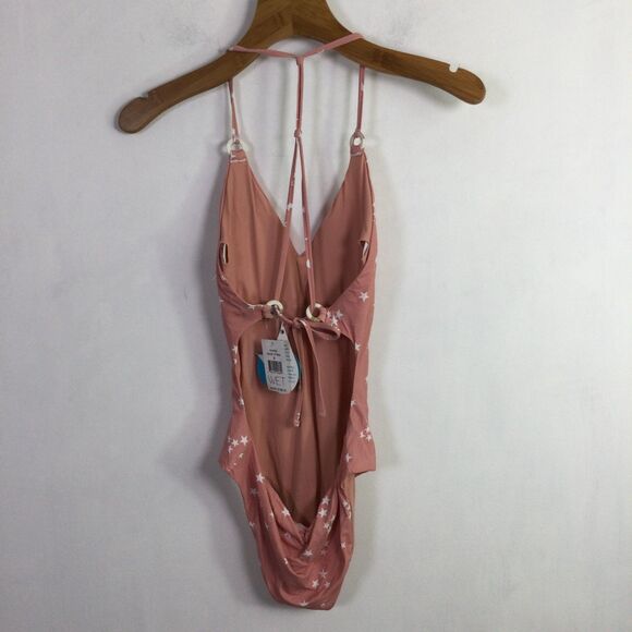 Wet Womens Aria One Piece Swimsuit Open Back Monokini Rose Stars Size S NWT - Picture 12 of 16